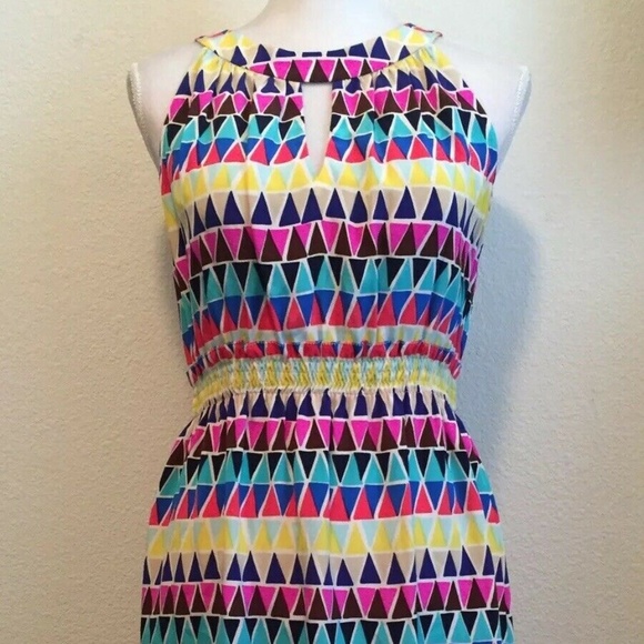 kate spade Dresses & Skirts - Kate Spade silk Print Halter Neck Dress Keyhole M